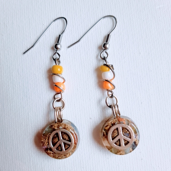 Peace_Earrings_Orgonites - Picture 2 of 3